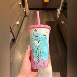 Disney Pink Zootopia Judy & Nick Water Cup 600ml/20oz Christmas Gift